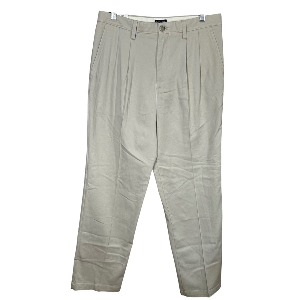 Dockers Pants Easy Khaki Classic Fit Pleated Stretch Performance Men's 32x32